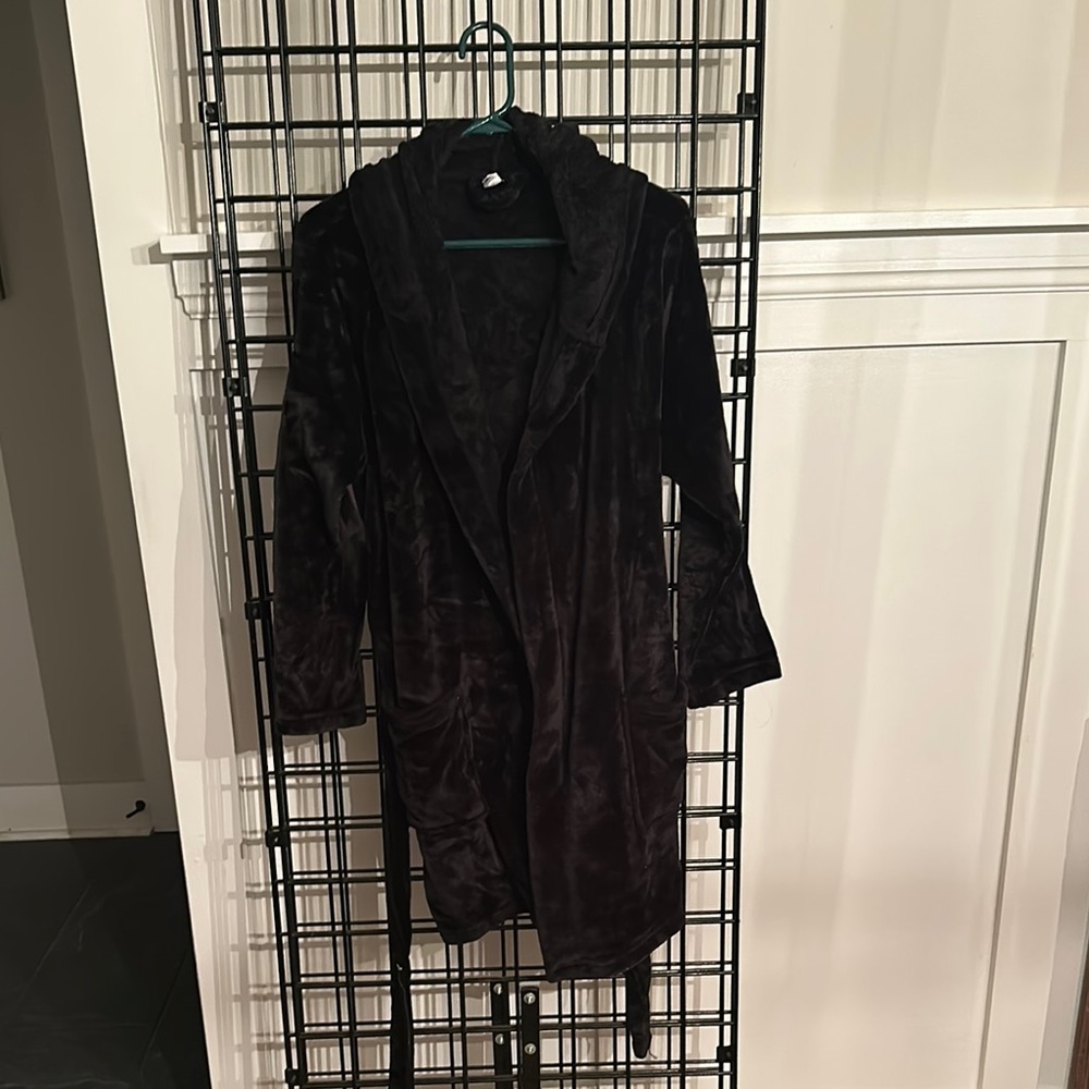 Luxurious Black Velvet Robe